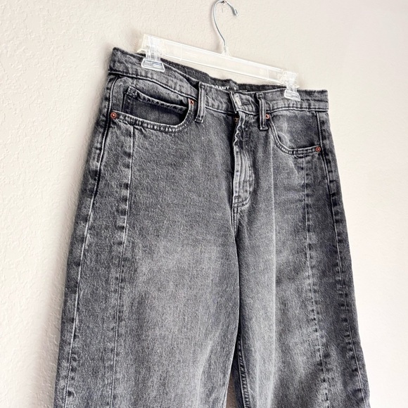 Pre-owned Old Navy Charcoal High Rise  Barrel Leg Jeans women’s size 10 - Picture 2 of 11